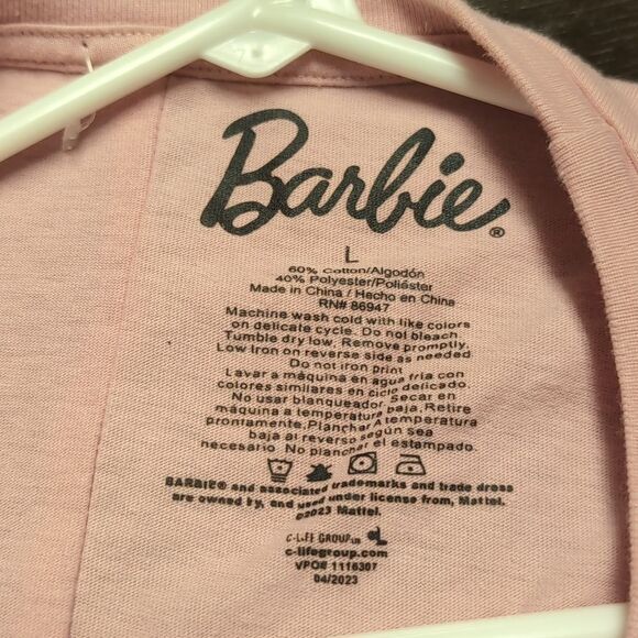 Barbie‎ Pink Rhinestones Crop Top Size Large - Picture 8 of 8